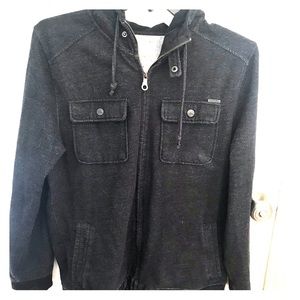 Ezekiel Young Mens Dark Blue Zip Hoodie